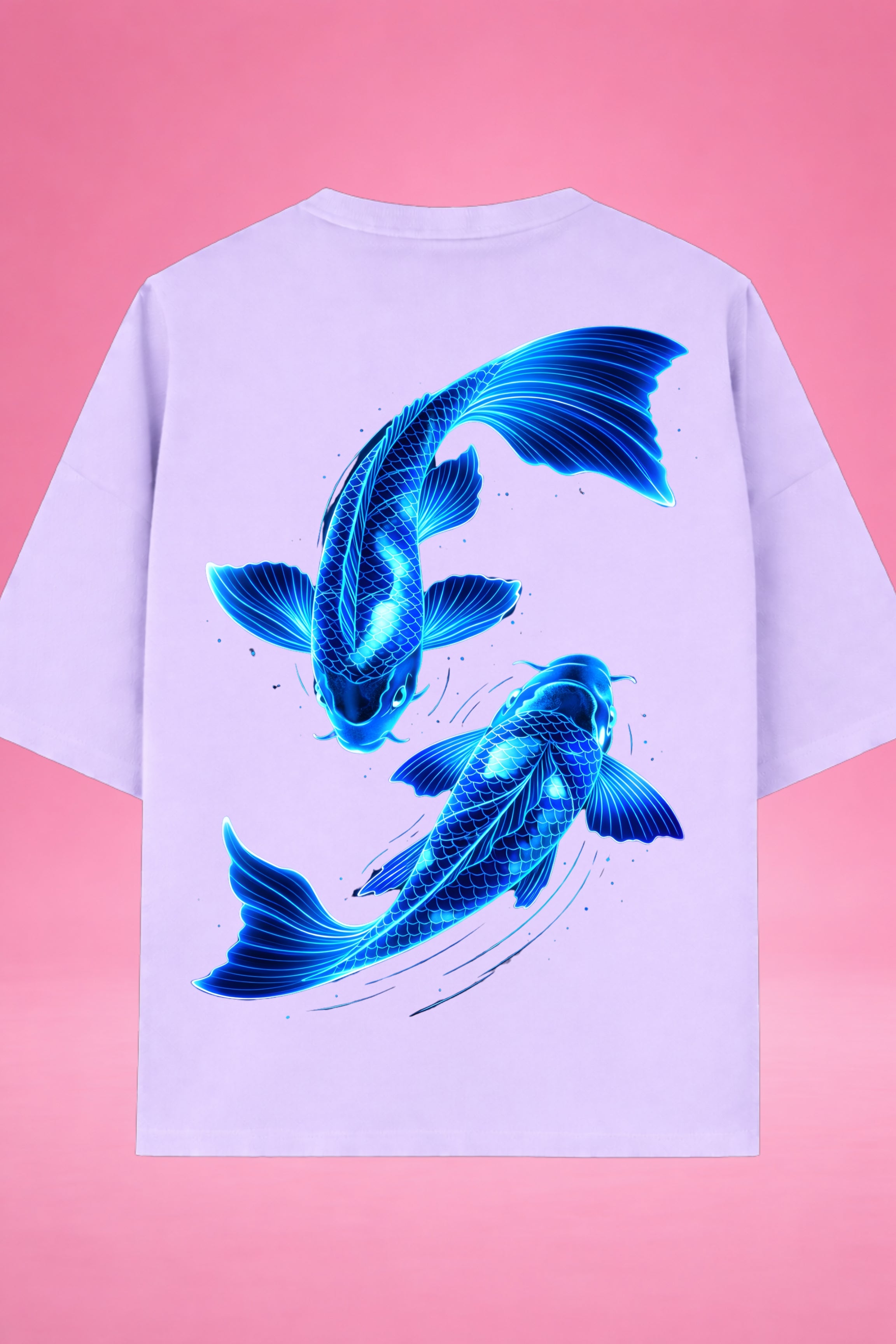 Neon Koi Flow Oversized T-Shirt
