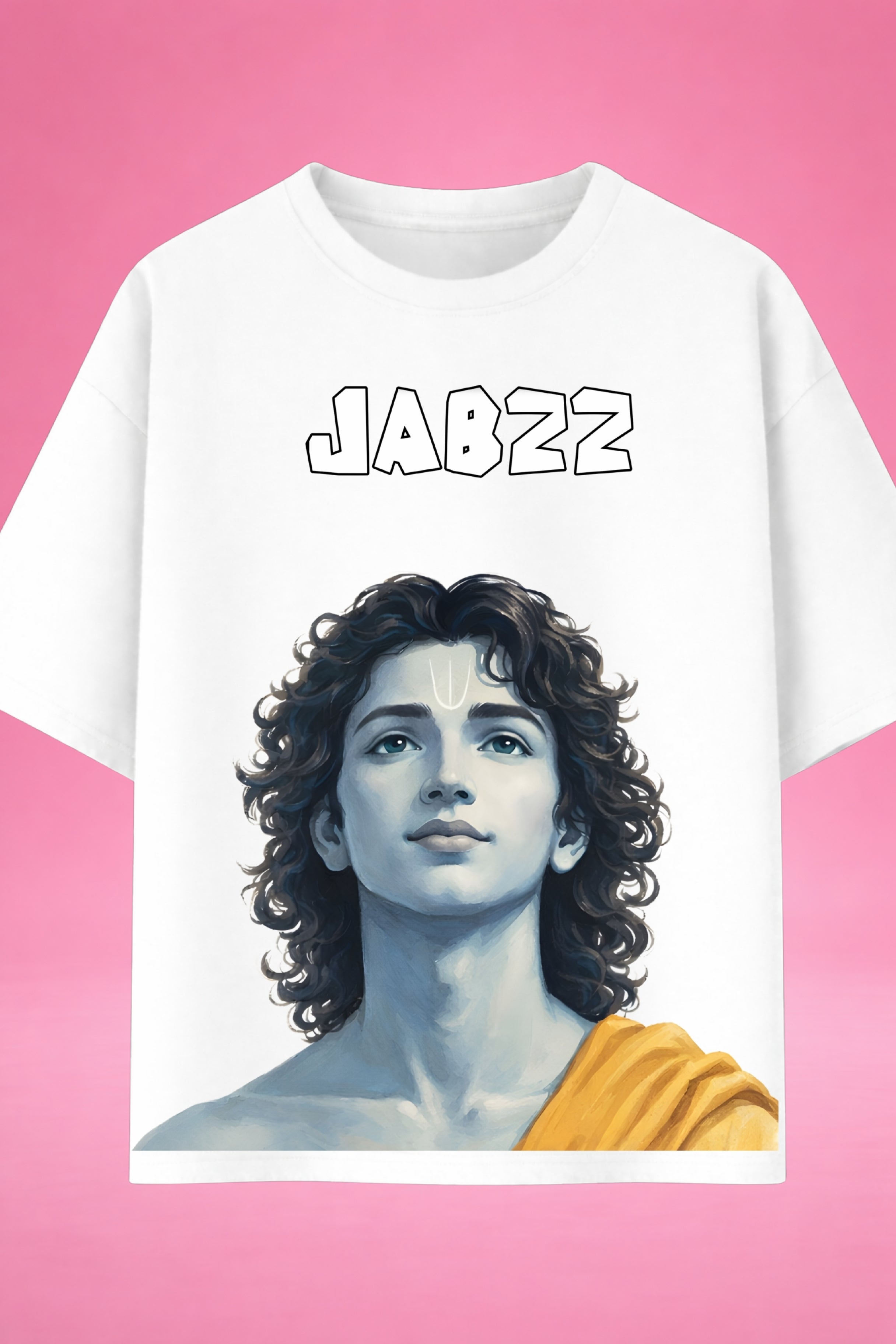 Divine Aura: Krishna Essence Oversized T-Shirt