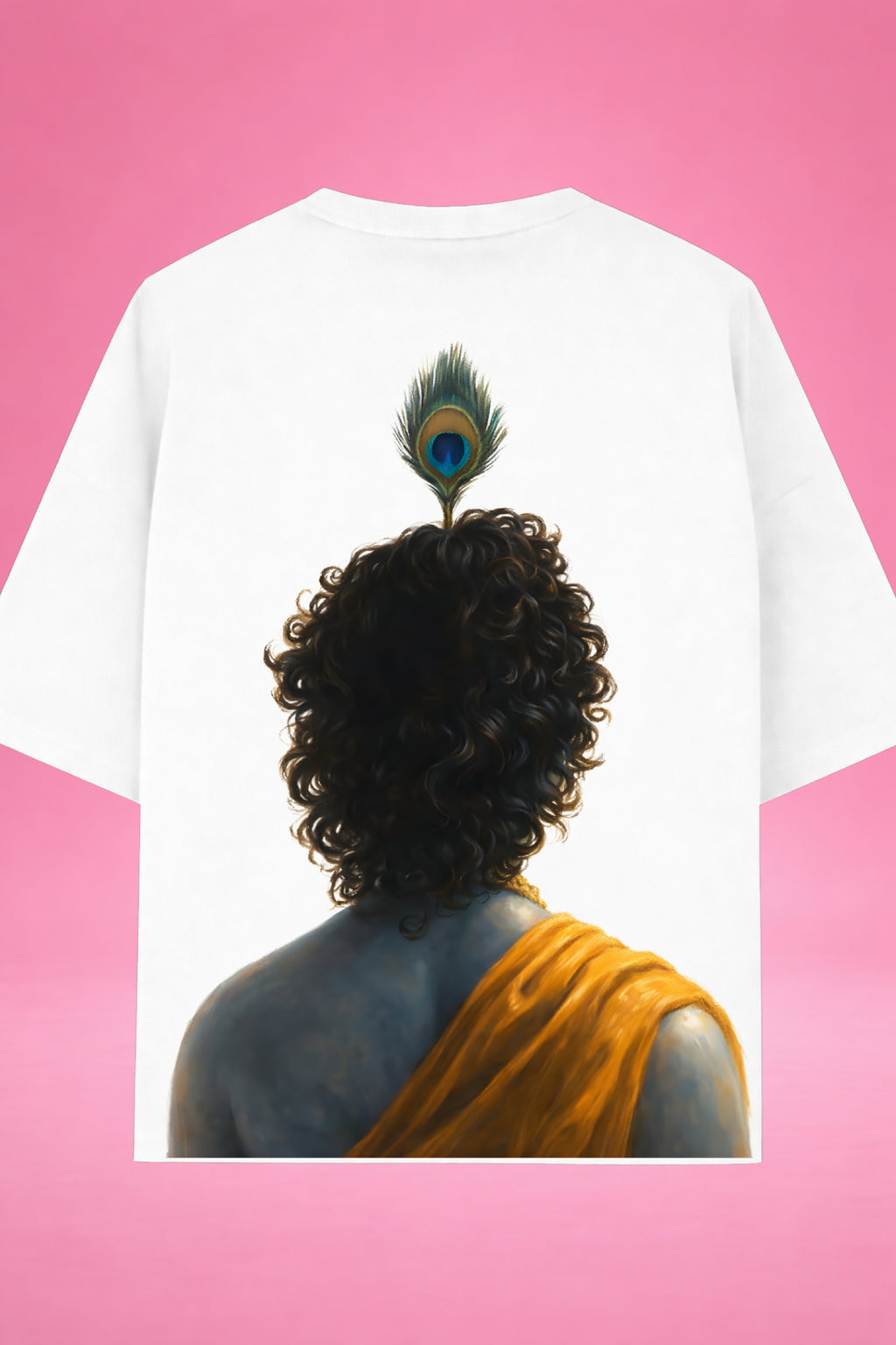 Divine Aura: Krishna Essence Oversized T-Shirt