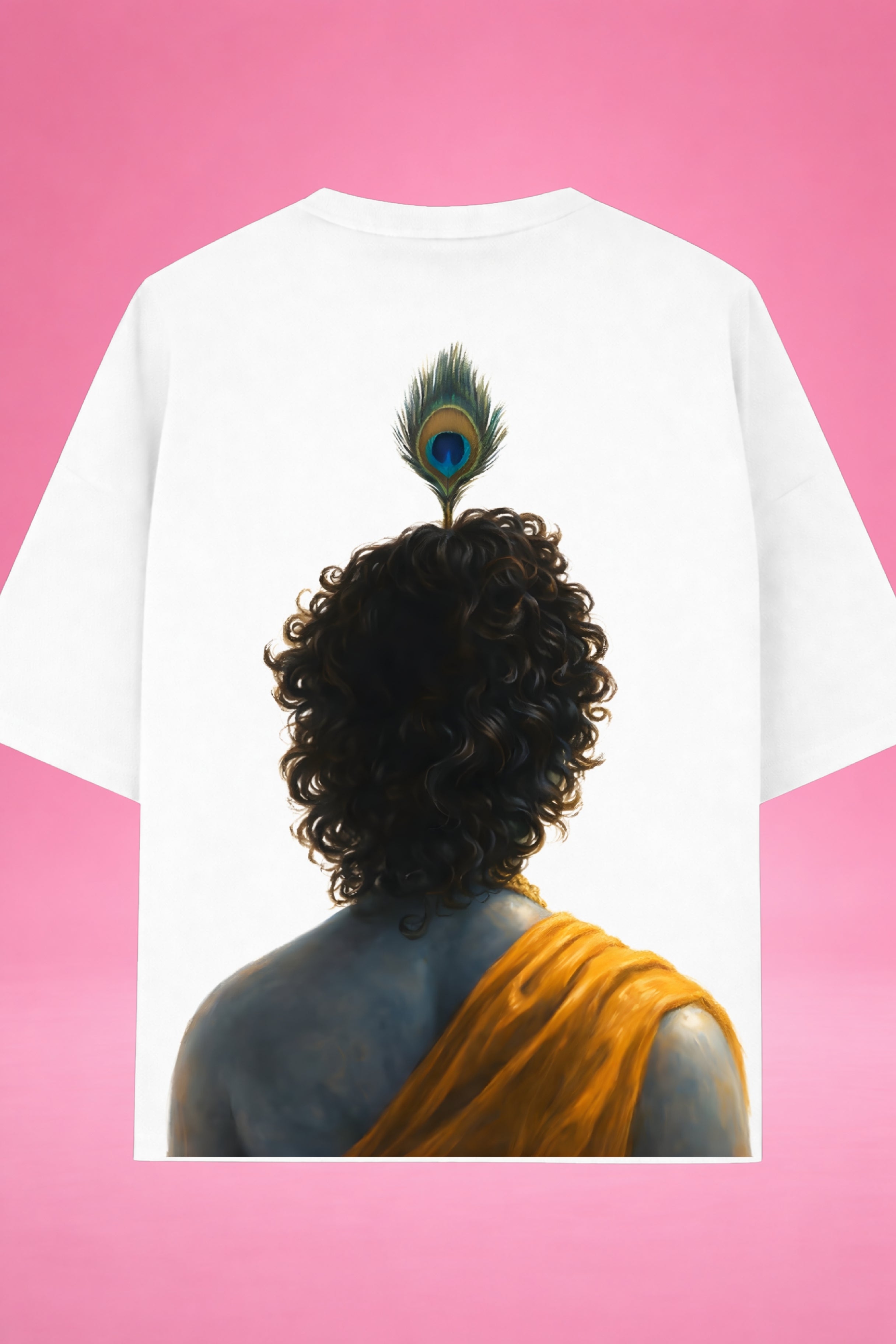 Divine Aura: Krishna Essence Oversized T-Shirt