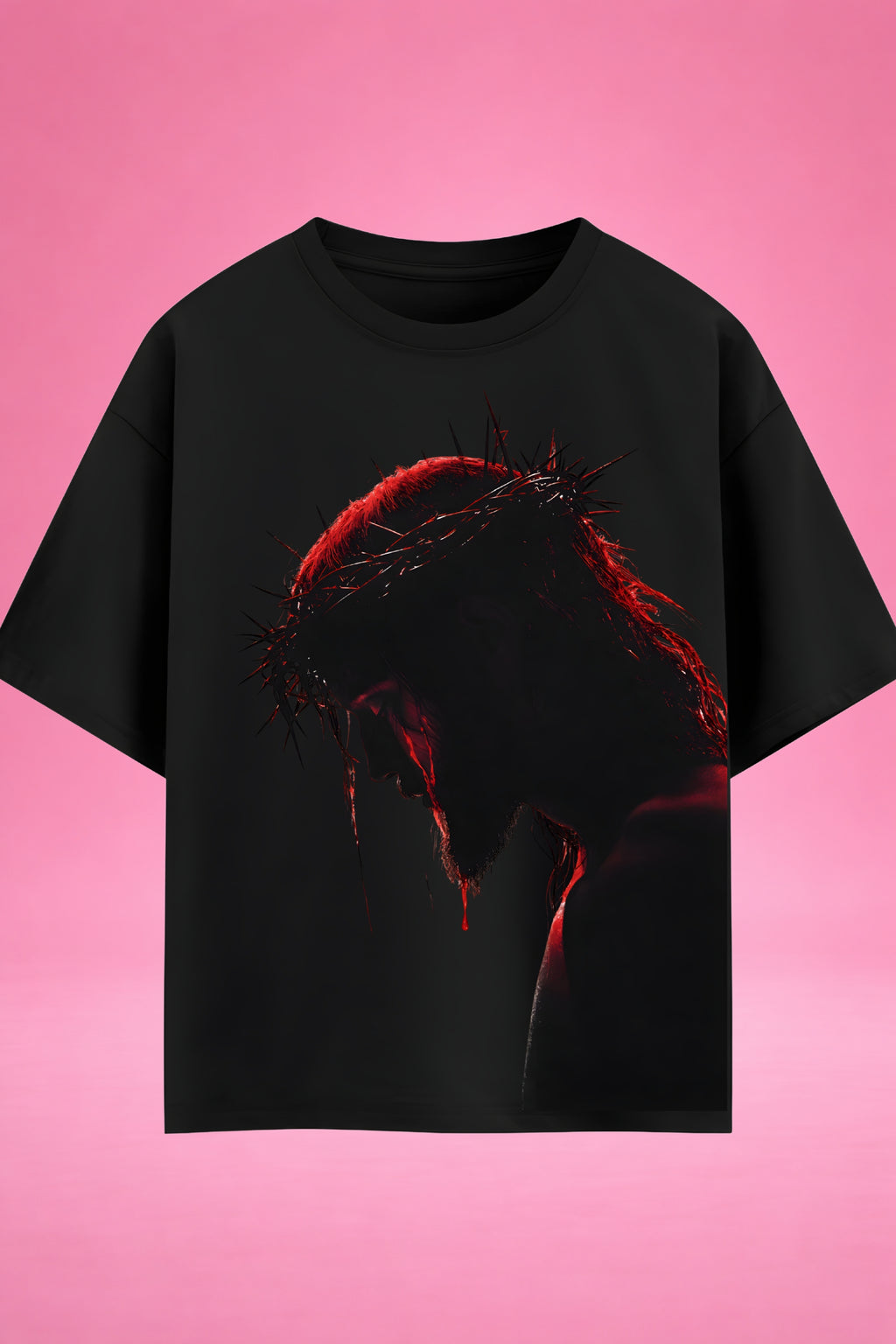 Sacred Silence: Crown of Thorns Oversized T-Shirt