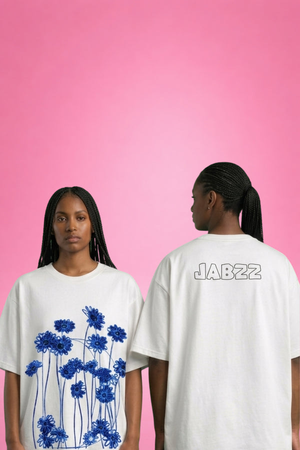 Neon Bloom: Midnight Garden Oversized T-Shirt