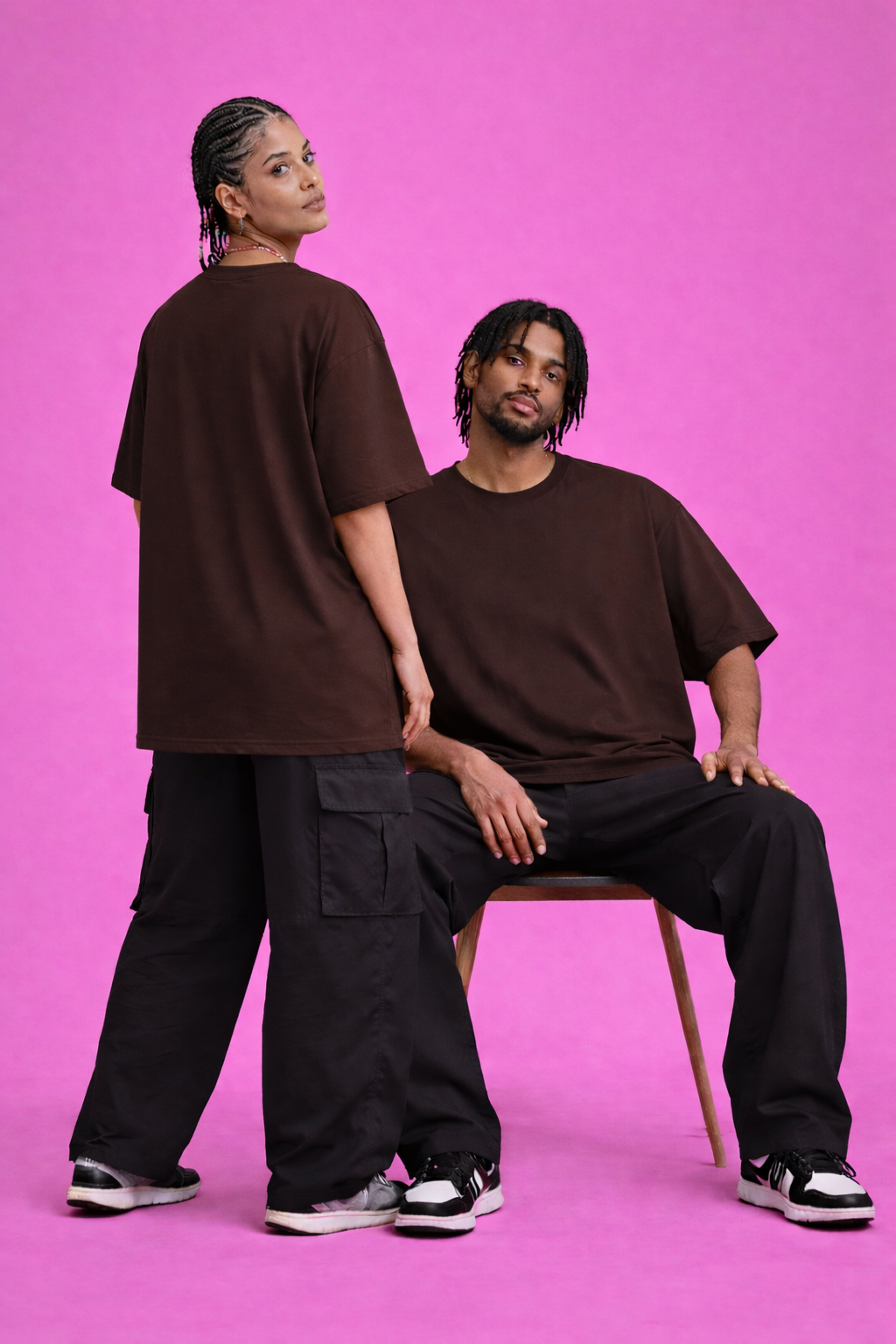 Pack Of 3 100% Cotton Oversized T-Shirt