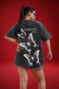Butterfly Effect Acid Wash Oversized T-Shirt