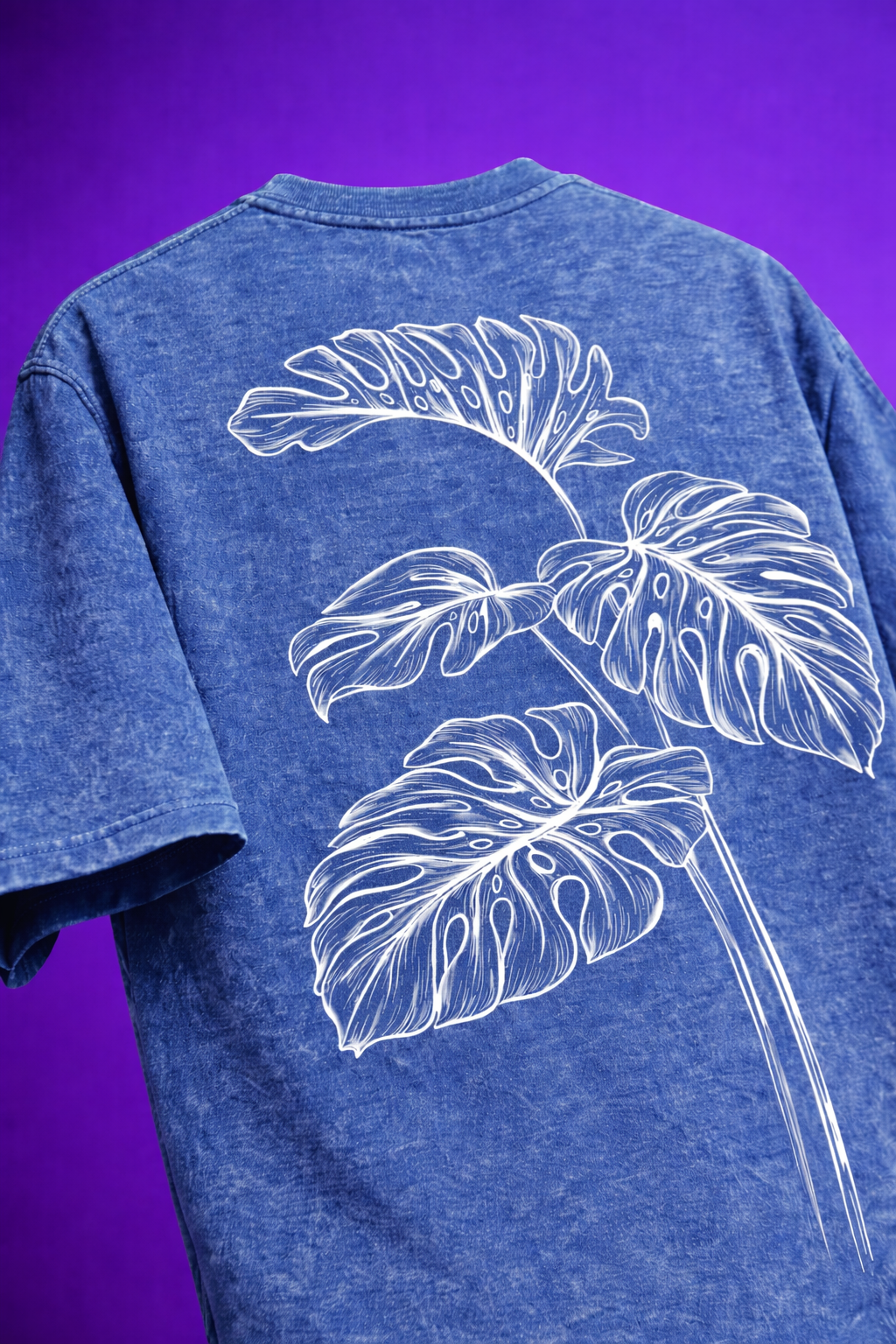 Noir Monstera Acid Wash Oversized T-Shirt