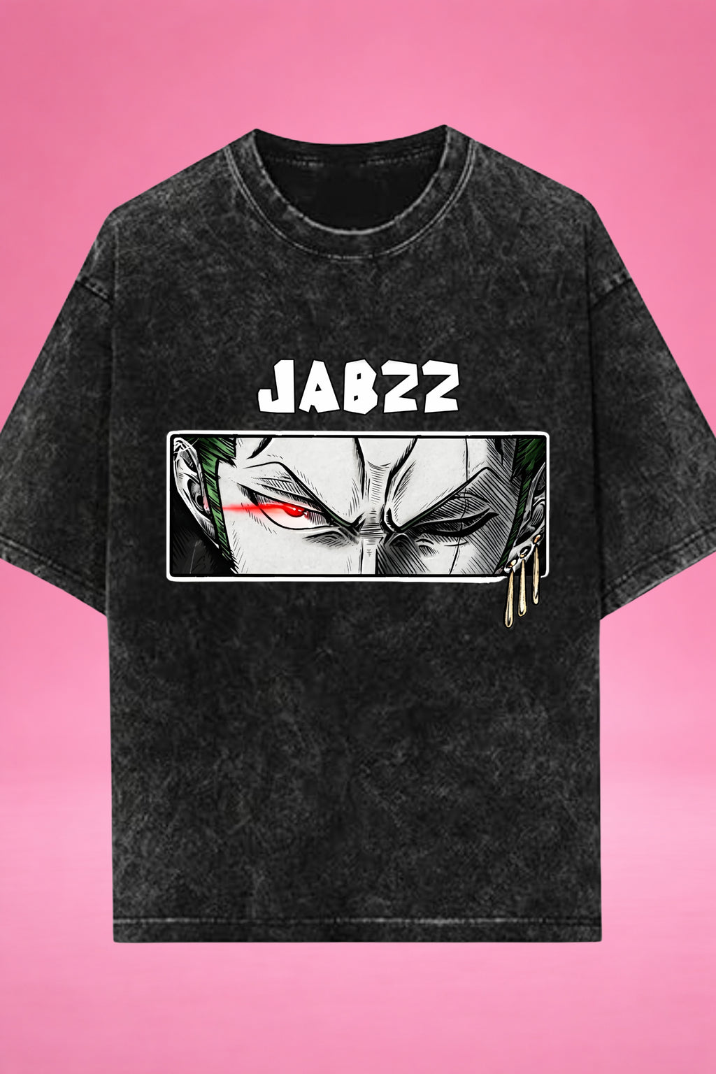 Crimson Blade Aura One Piece Acid Wash Oversized T-Shirt