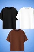 Pack Of 3 100% Cotton Oversized T-Shirt