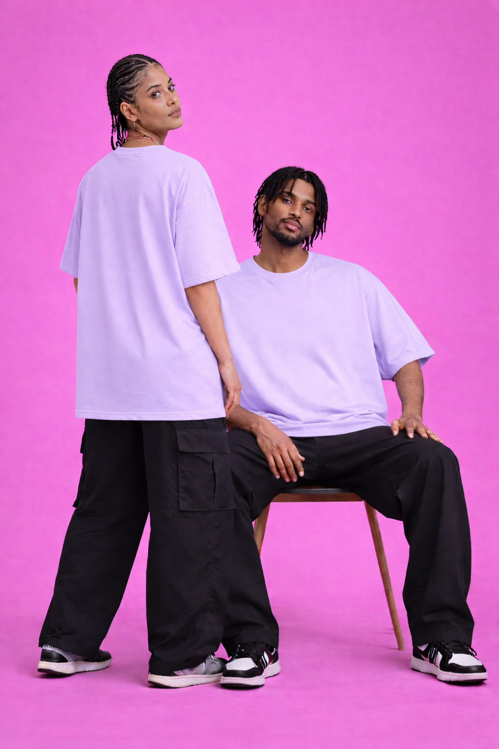 Pack Of 3 100% Cotton Oversized T-Shirt