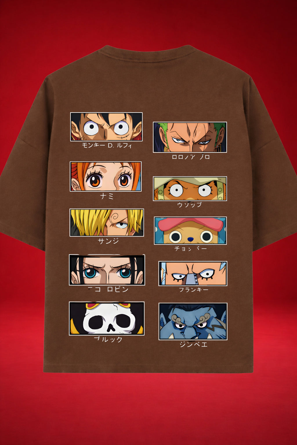 Strawhat Lineup One Piece Oversized T-Shirt