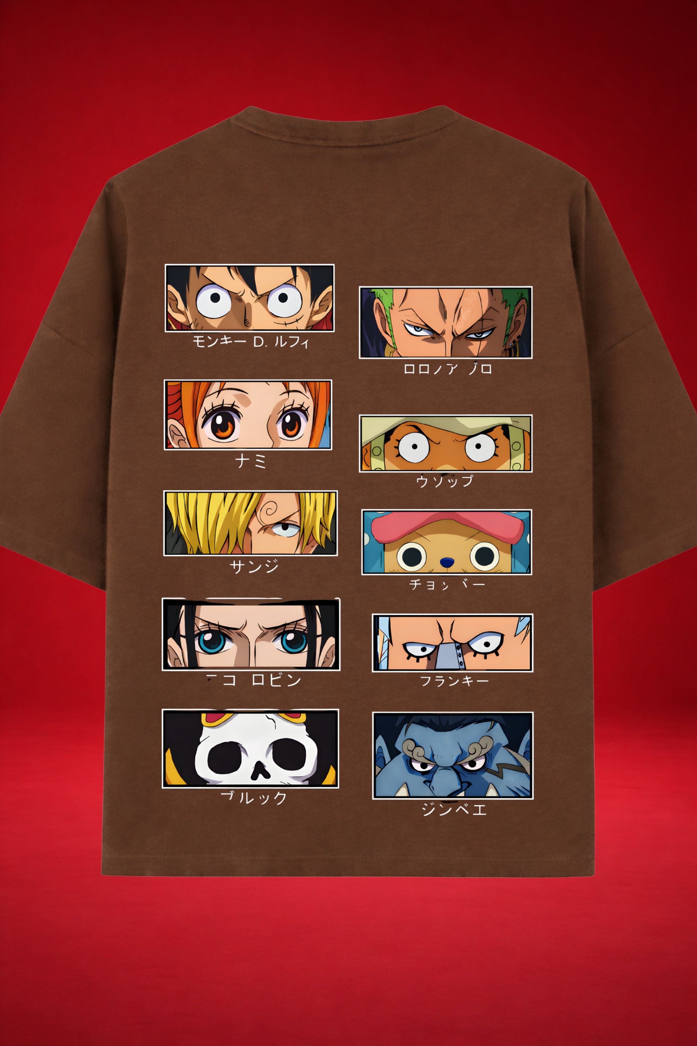 Strawhat Lineup One Piece Oversized T-Shirt