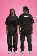 Sacred Silence: Crown of Thorns Acid Wash Oversized T-Shirt