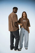 Chocolate Acid Wash Oversized T-Shirt