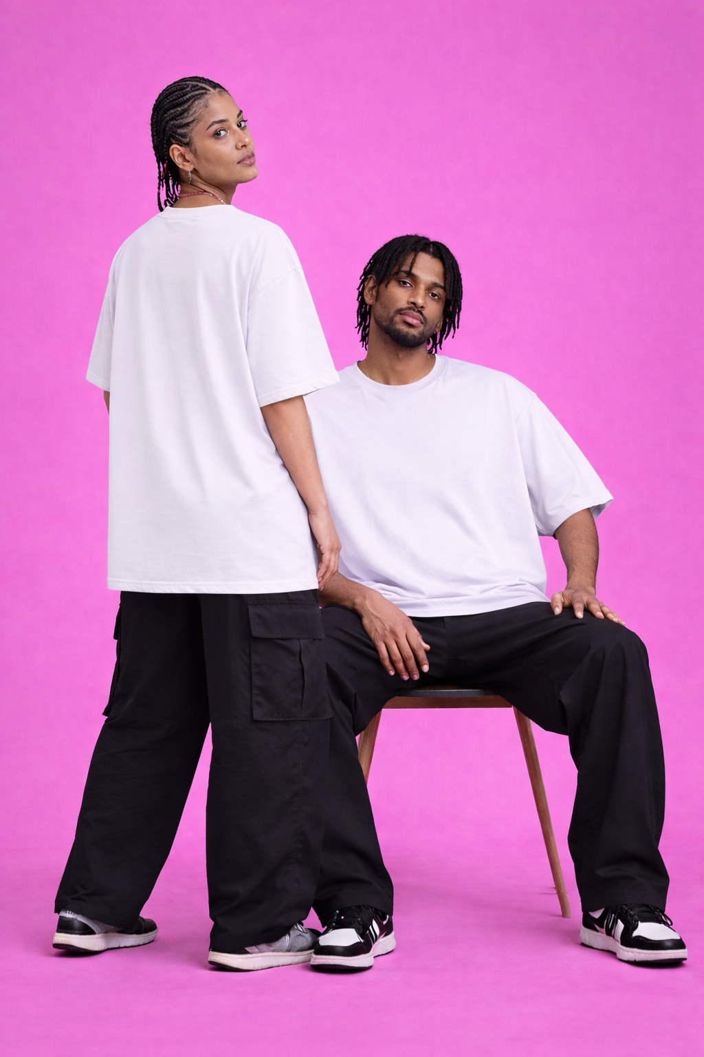 Pack Of 3 100% Cotton Oversized T-Shirt
