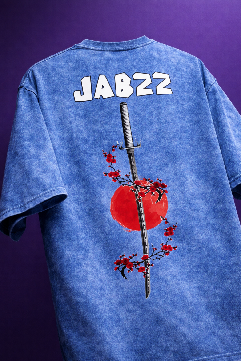 Crimson Ronin Acid Wash Oversized T-Shirt
