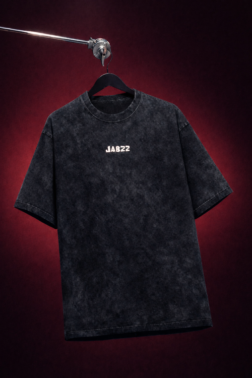 Black Acid Wash Oversized T-Shirt