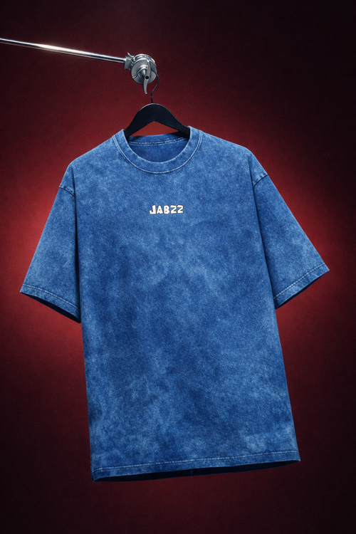 Blue Acid Wash Oversized T-Shirt